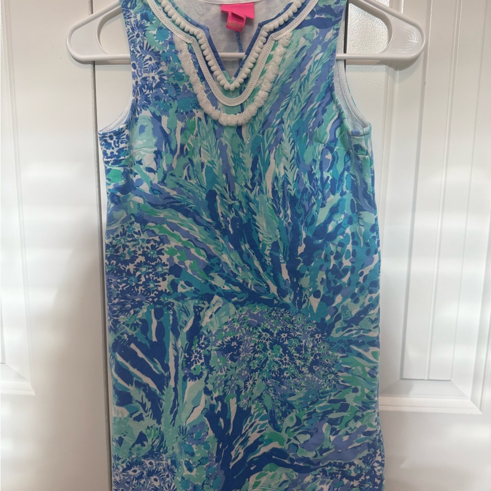 Lilly Pulitzer Kids Casual Dress in Blue and Green